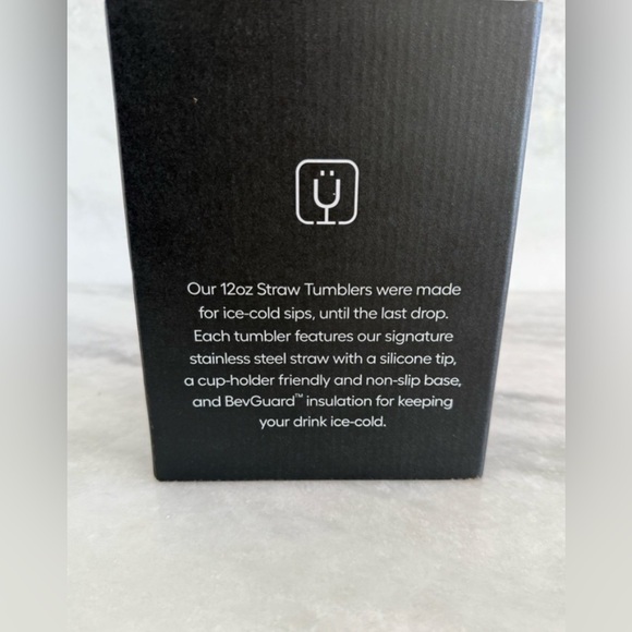 NIB BrüMate 12oz straw tumbler set in matte navy - Picture 5 of 5